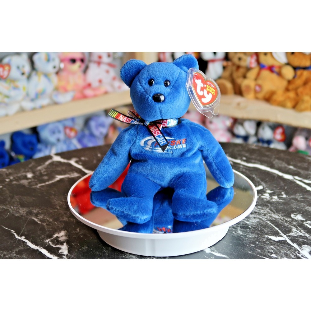 TY Beanie Baby - Kyle Busch #5 the Nascar Bear | MWMT | Vintage | Rare